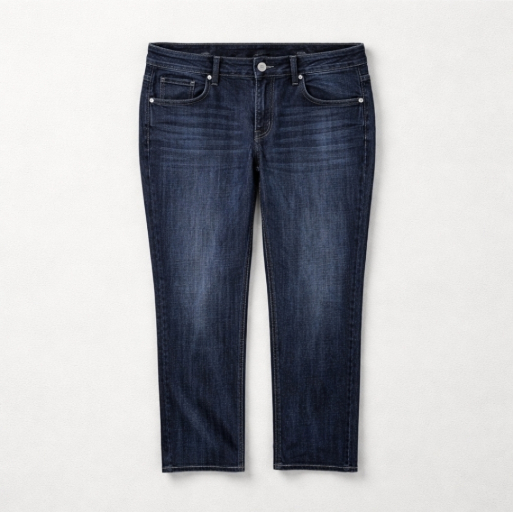 AE American Eagle Jeans Womens Whiskered Artist Crop Stretch 10 Regular ~ Dark